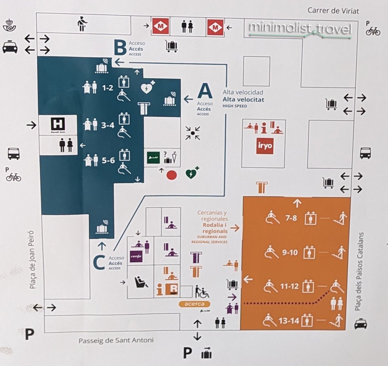 An Insider S Guide To Barcelona Sants Train Station From A Local Who S   2023 Map Of Barcelona Sants Minimalist Travel 