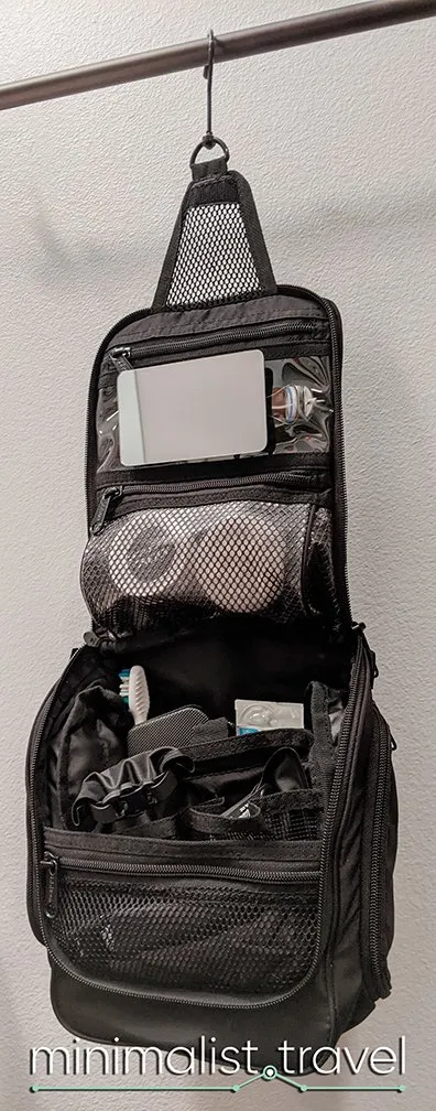 minimalist travel toiletry bag